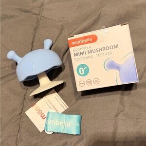 Mombella Mimi Mushroom Soothing Teether - Light Blue